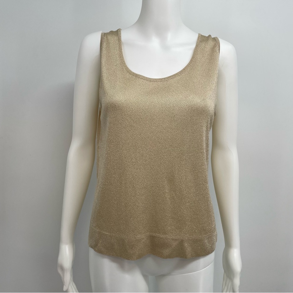 Zoran Tank Top Women’s S/M Gold Sleeveless Made In Italy